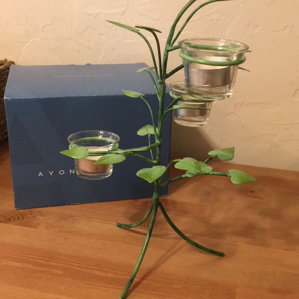 AVON accent Tree Candle Candy Holder Decor